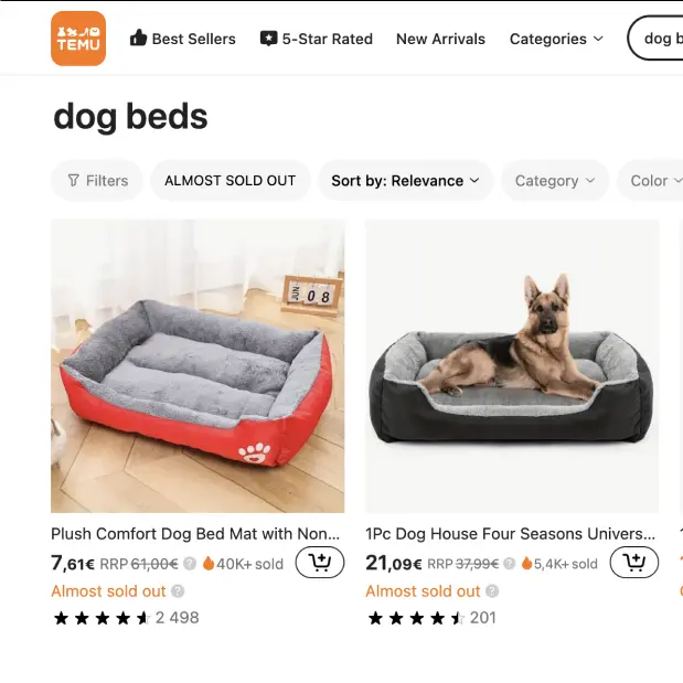 Temu Dog Beds